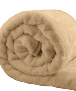 Mink - Fleece Faux Fur Roll Mink Throw Bed Blanket