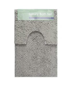 Silver bath mat