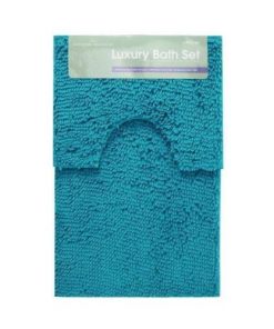 Teal bath mat