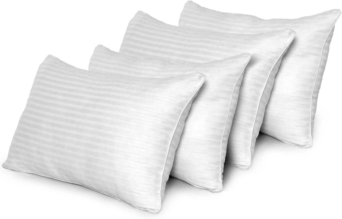 Stripe Hotel Pillows Pack of 4