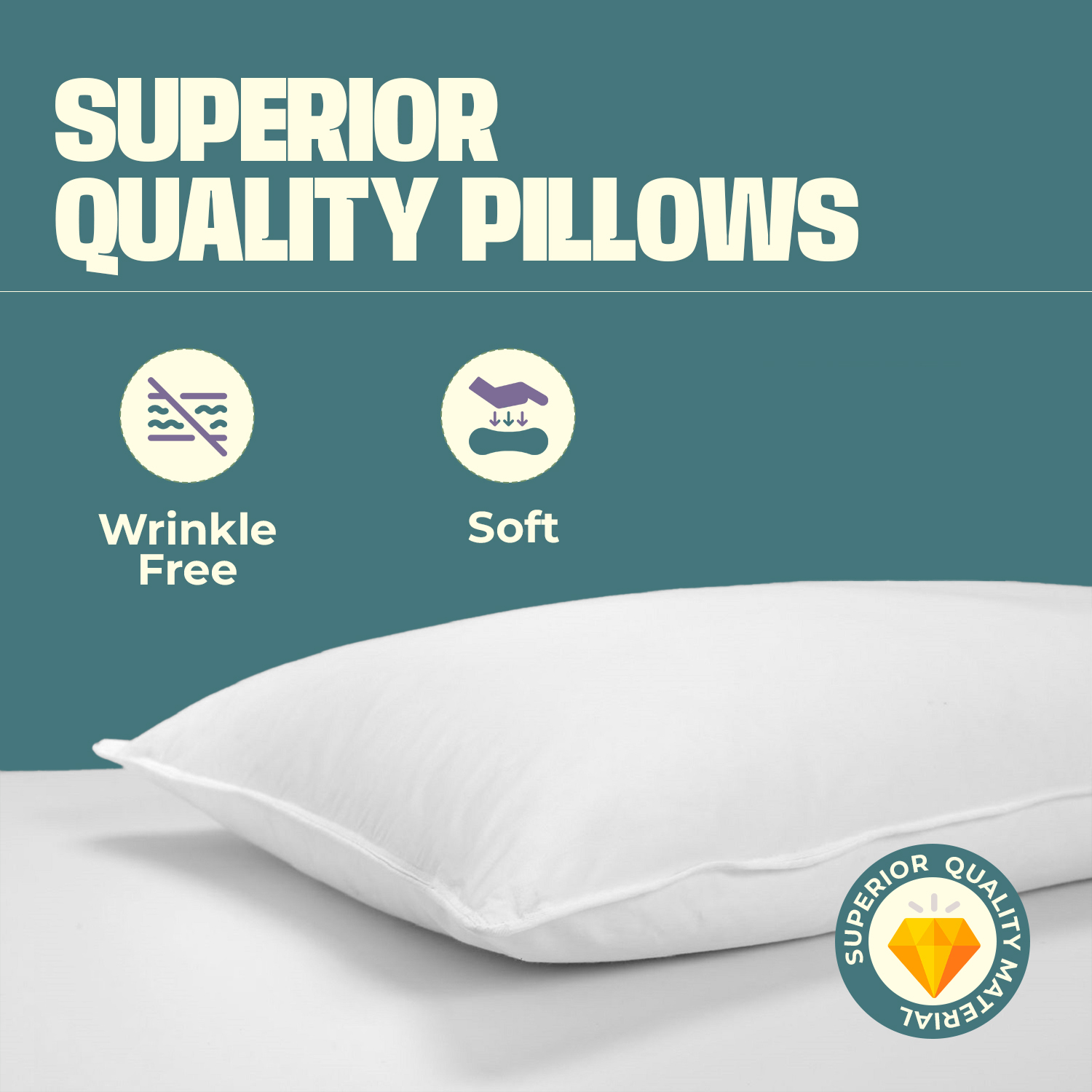 Premium British Duck Feather Pillow – Soft, Supportive, and Sustainable - Image 2