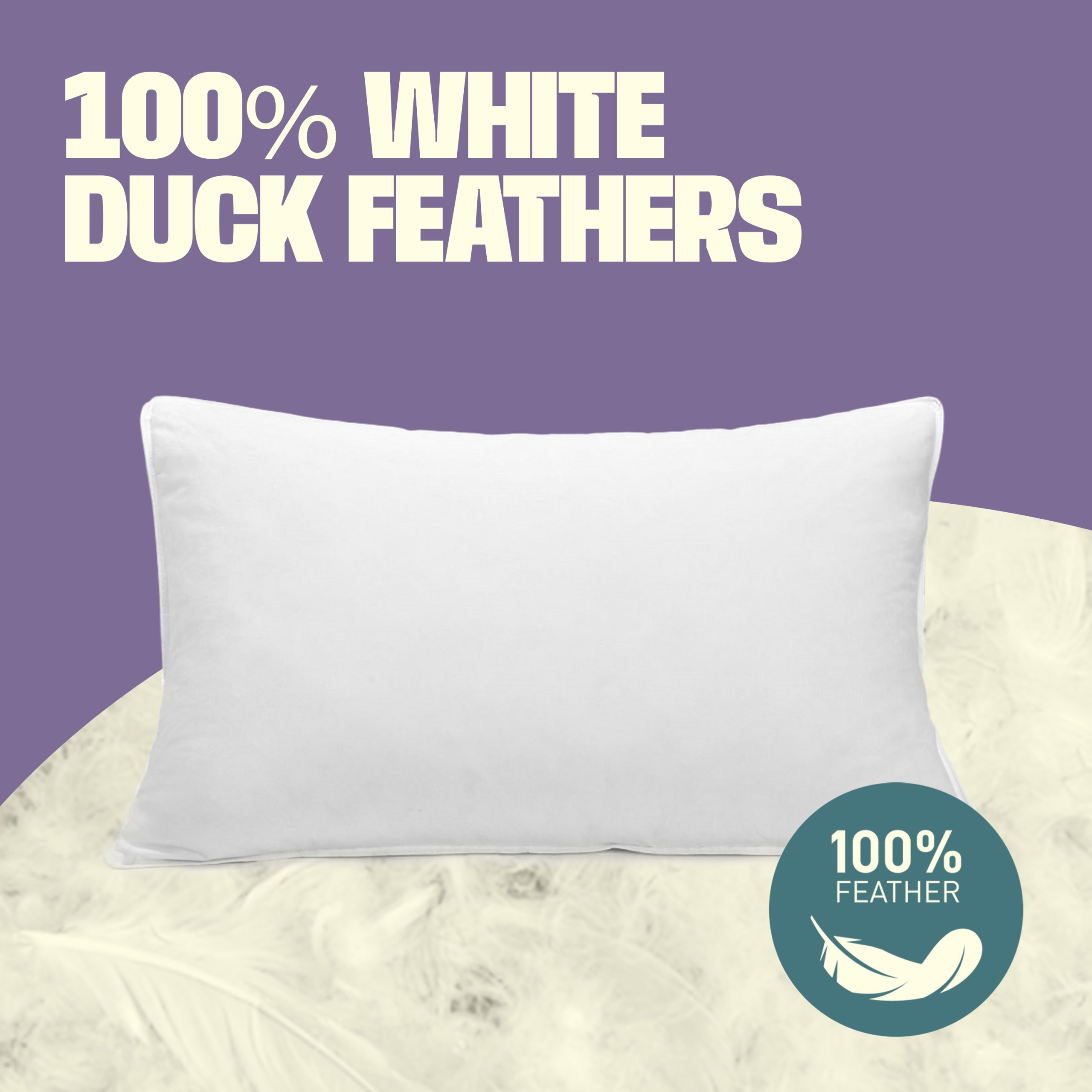 Premium British Duck Feather Pillow – Soft, Supportive, and Sustainable - Image 3