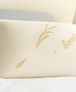 Premium Bamboo Pillow with Shredded Memory Foam – Breathable Comfort & Cooling Support