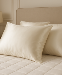 Luxury Silk Pillow with Soft Down Alternative Filling – Elegant, Hypoallergenic, and Ultra-Comfortable